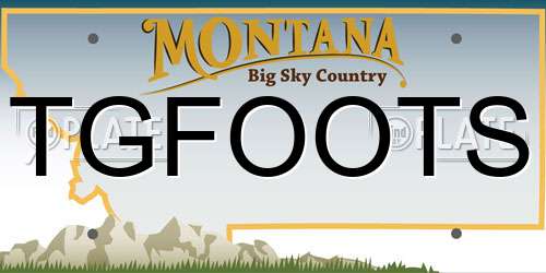 TGFOOTS Montana License Plate