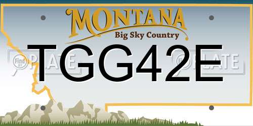 TGG42E Montana License Plate
