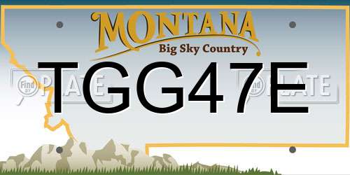 TGG47E Montana License Plate