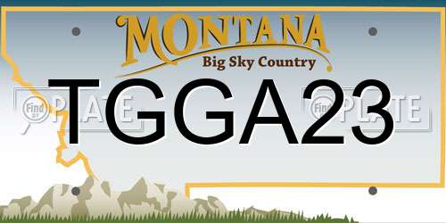TGGA23 Montana License Plate