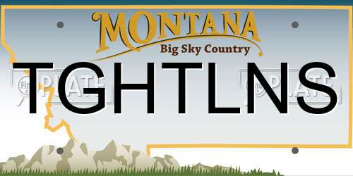 TGHTLNS Montana License Plate