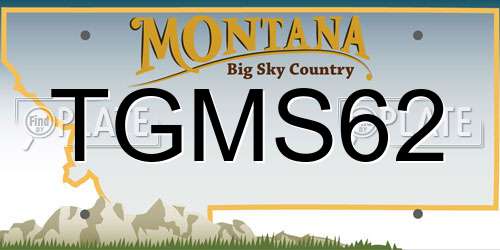 TGMS62 Montana License Plate