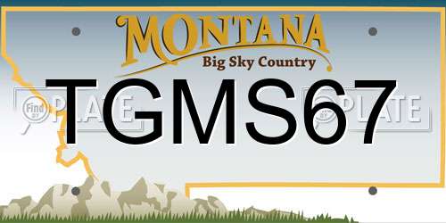 TGMS67 Montana License Plate