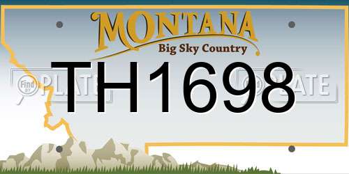 TH1698 Montana License Plate