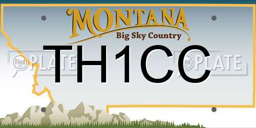 TH1CC Montana License Plate