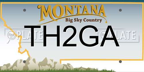 TH2GA Montana License Plate