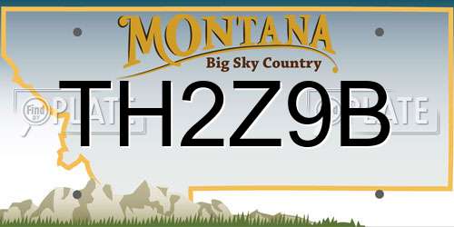 TH2Z9B Montana License Plate