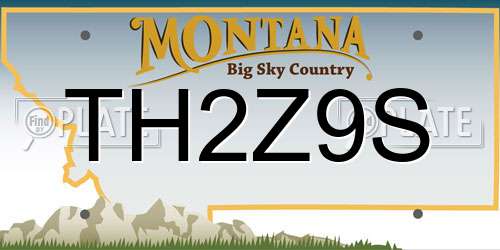 TH2Z9S Montana License Plate