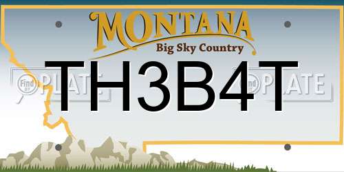 TH3B4T Montana License Plate