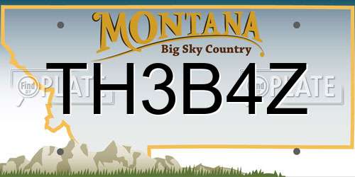 TH3B4Z Montana License Plate