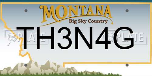TH3N4G Montana License Plate