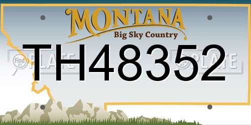 TH48352 Montana License Plate