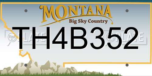 TH4B352 Montana License Plate