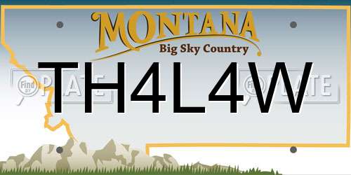TH4L4W Montana License Plate
