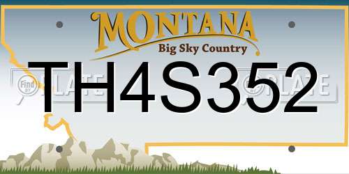 TH4S352 Montana License Plate