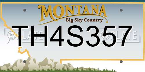 TH4S357 Montana License Plate