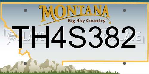 TH4S382 Montana License Plate