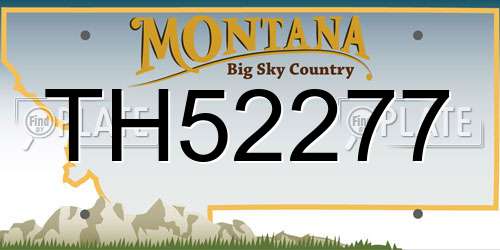 TH52277 Montana License Plate