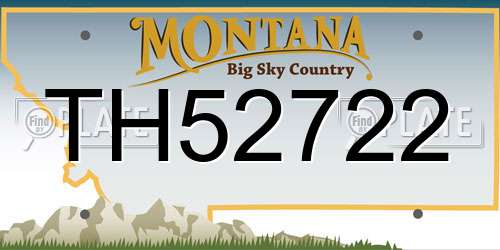 TH52722 Montana License Plate