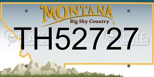 TH52727 Montana License Plate