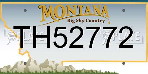 TH52772 Montana License Plate