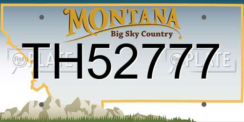 TH52777 Montana License Plate
