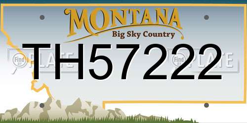 TH57222 Montana License Plate