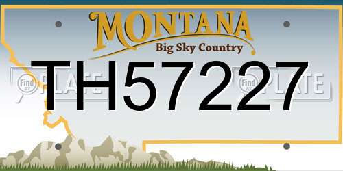 TH57227 Montana License Plate