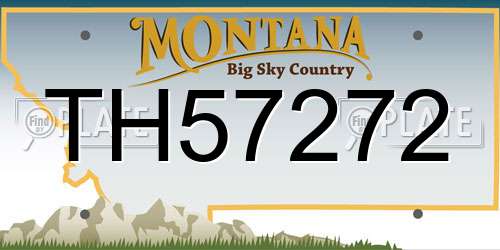 TH57272 Montana License Plate