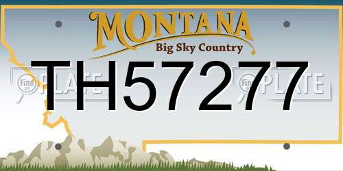 TH57277 Montana License Plate