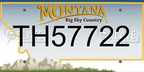 TH57722 Montana License Plate