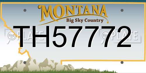TH57772 Montana License Plate
