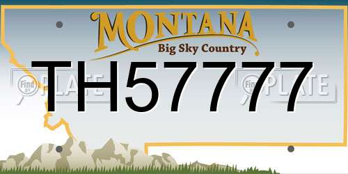 TH57777 Montana License Plate
