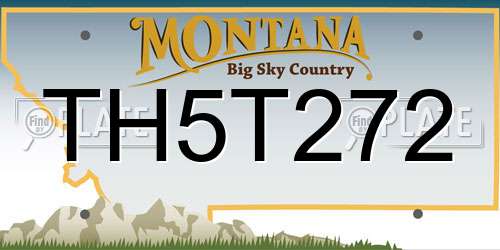 TH5T272 Montana License Plate