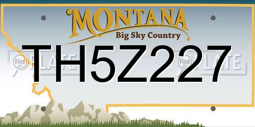 TH5Z227 Montana License Plate