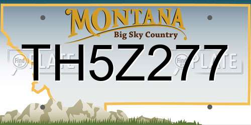 TH5Z277 Montana License Plate