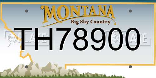 TH78900 Montana License Plate