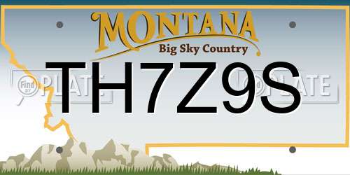 TH7Z9S Montana License Plate
