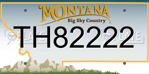 TH82222 Montana License Plate
