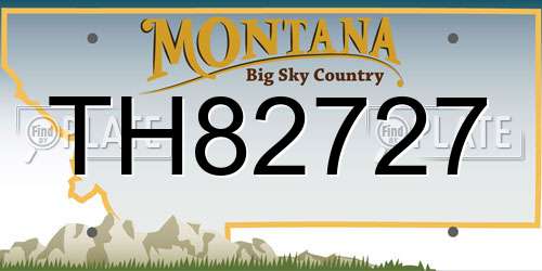 TH82727 Montana License Plate
