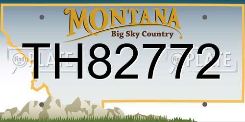 TH82772 Montana License Plate