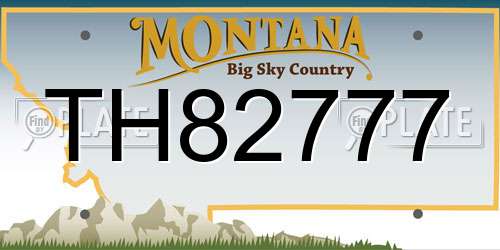 TH82777 Montana License Plate