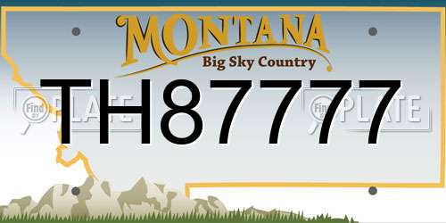 TH87777 Montana License Plate