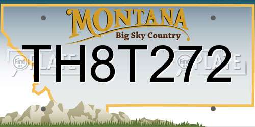 TH8T272 Montana License Plate