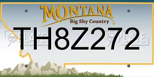 TH8Z272 Montana License Plate
