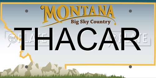 THACAR Montana License Plate