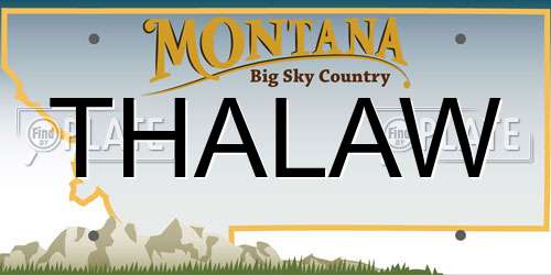 THALAW Montana License Plate