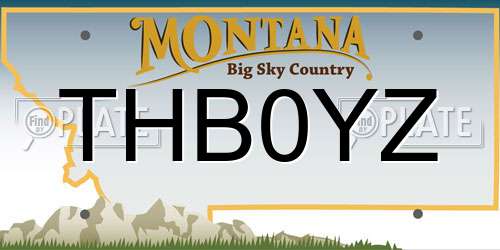 THB0YZ Montana License Plate
