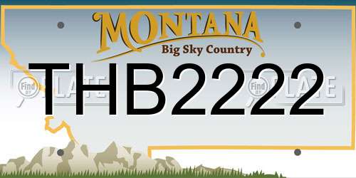 THB2222 Montana License Plate