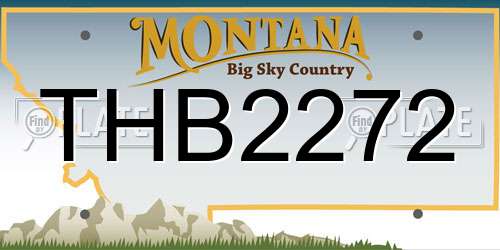 THB2272 Montana License Plate